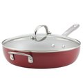 Ayesha Curry Ayesha Curry 10748 Porcelain Enamel Nonstick Covered Deep Skillet with Helper Handle; 12 in. - Sienna Red 10748